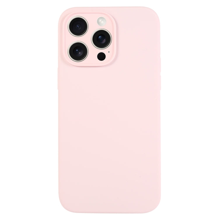 For iPhone 16 Pro Max Pure Color Liquid Silicone Fine Pore Phone Case(Grey Pink) - iPhone 16 Pro Max Cases by buy2fix | Online Shopping UK | buy2fix