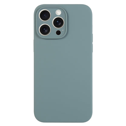 For iPhone 16 Pro Pure Color Liquid Silicone Fine Pore Phone Case(Pine Needle Green) - iPhone 16 Pro Cases by buy2fix | Online Shopping UK | buy2fix