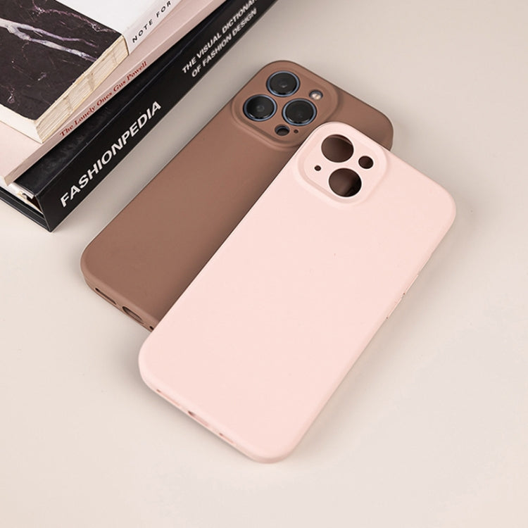 For iPhone 12 Pure Color Liquid Silicone Fine Pore Phone Case(Light Purple) - iPhone 12 / 12 Pro Cases by buy2fix | Online Shopping UK | buy2fix