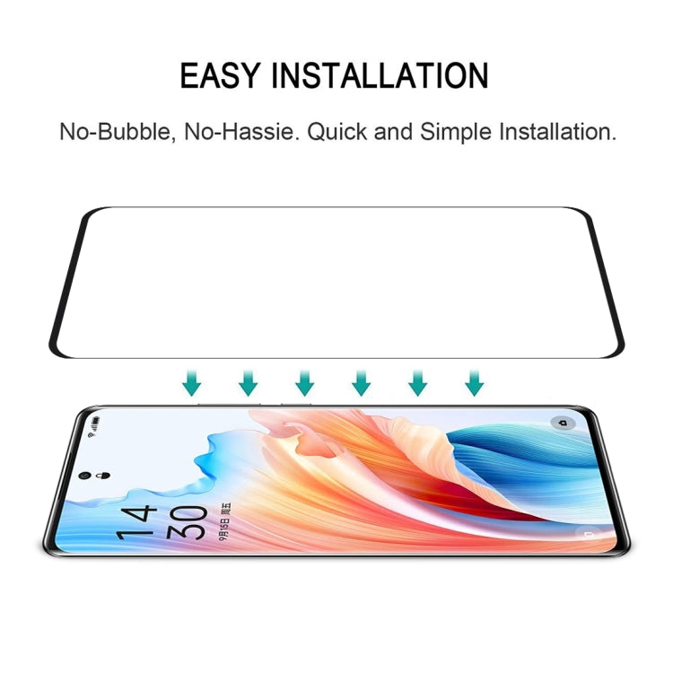 For OPPO A2 Pro 9H HD 3D Curved Edge Tempered Glass Film(Black) - A2 Pro Tempered Glass by buy2fix | Online Shopping UK | buy2fix