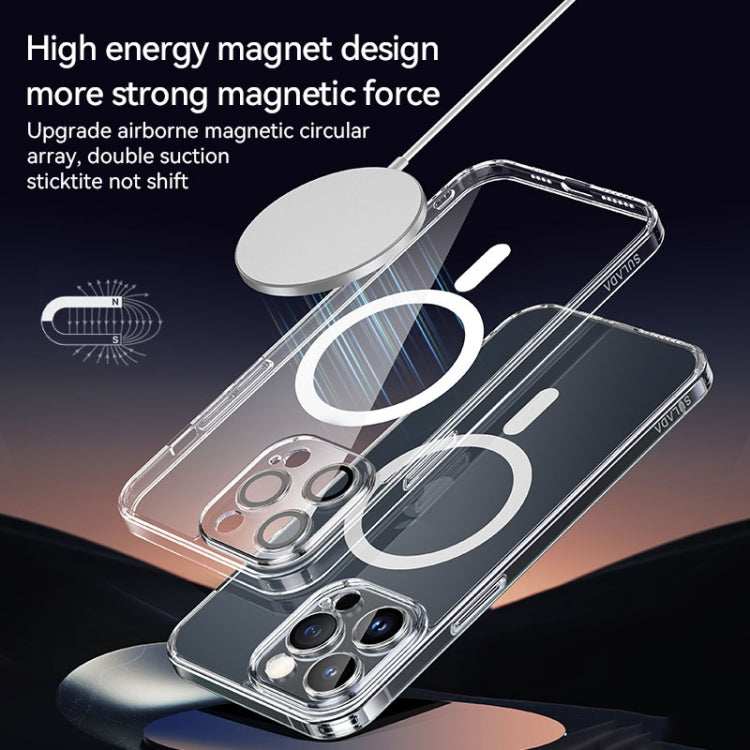 For iPhone 16 Pro SULADA Jingpin Series MagSafe All-inclusive Lens Electroplated TPU Phone Case(Transparent Black) - iPhone 16 Pro Cases by SULADA | Online Shopping UK | buy2fix