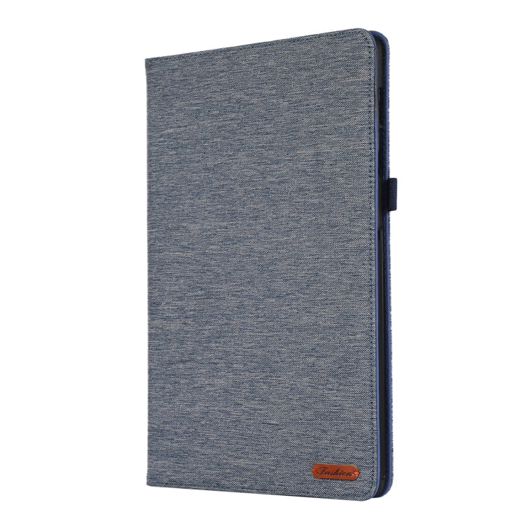 For Samsung Galaxy Tab S9 Horizontal Flip TPU + Fabric PU Leather Tablet Case(Dark Blue) - Galaxy Tab S9 Cases by buy2fix | Online Shopping UK | buy2fix