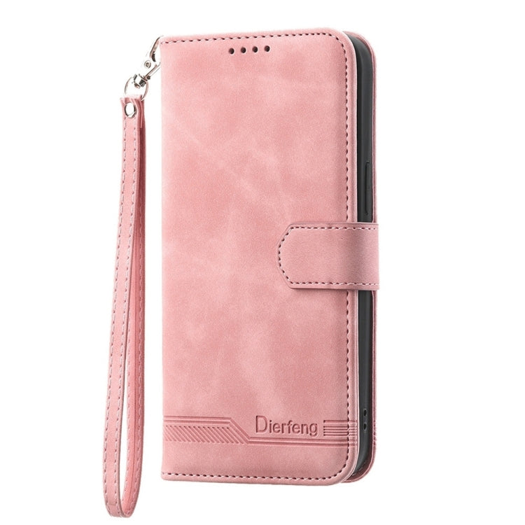 For Motorola Moto G Stylus 5G 2024 Dierfeng Dream Line TPU + PU Leather Phone Case(Pink) - Motorola Cases by buy2fix | Online Shopping UK | buy2fix