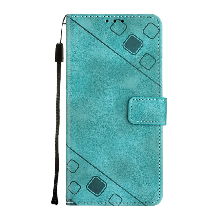 For Google Pixel 9 Pro XL Skin-feel Embossed Leather Phone Case(Green) - Google Cases by buy2fix | Online Shopping UK | buy2fix