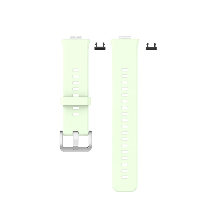 For Huawei Watch Fit Special Edition Silicone Silver Steel Buckle Watch Band(Green) - Watch Bands by buy2fix | Online Shopping UK | buy2fix