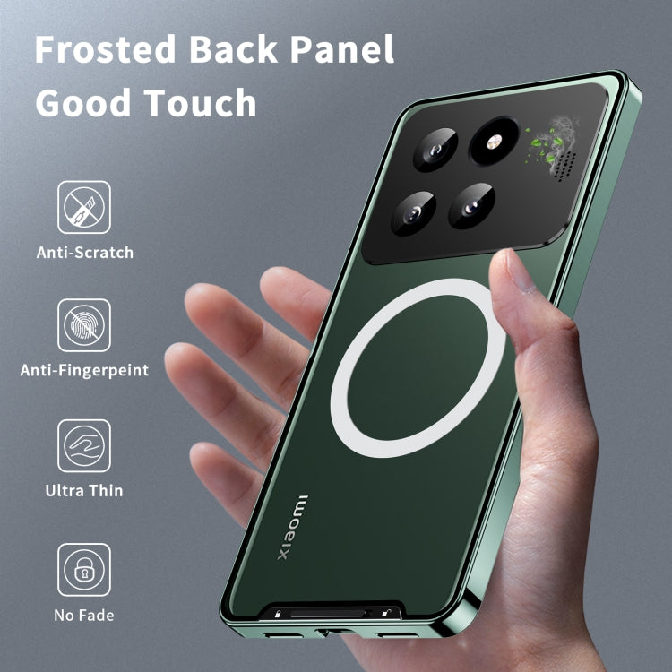 For Xiaomi 14 Pro Aromatherapy Magnetic Metal Phone Case(Green) - 14 Pro Cases by buy2fix | Online Shopping UK | buy2fix