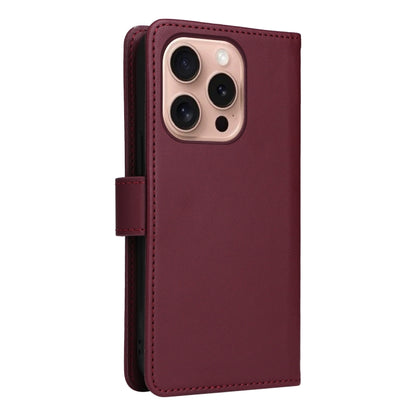 For iPhone 16 Pro Max BETOPNICE BN-005 2 in 1 Detachable Imitate Genuine Leather Phone Case(Wine Red) - iPhone 16 Pro Max Cases by BETOPNICE | Online Shopping UK | buy2fix