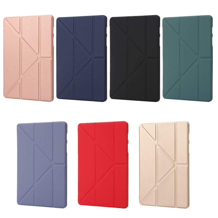 For Samsung Galaxy Tab S9 Deformation Silicone Leather Tablet Case(Black) - Galaxy Tab S9 Cases by buy2fix | Online Shopping UK | buy2fix