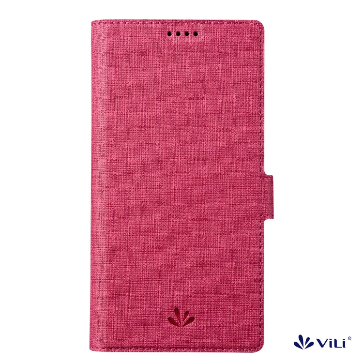 For iPhone 15 Pro ViLi K Series Dual-side Buckle Magsafe Leather Phone Case(Rose Red) - iPhone 15 Pro Cases by ViLi | Online Shopping UK | buy2fix