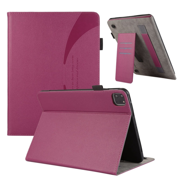 For iPad Pro 13 2024 Litchi Texture Leather Sucker Tablet Case(Purple) - iPad Pro 13 2024 Cases by buy2fix | Online Shopping UK | buy2fix