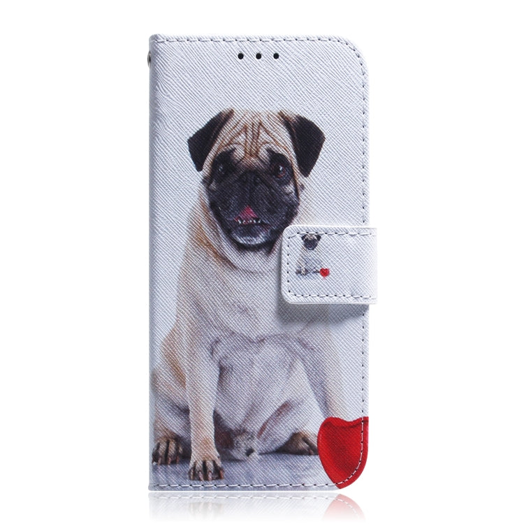 For Motorola Moto G Play 4G 2024 Coloured Drawing Flip Leather Phone Case(Pug) - Motorola Cases by buy2fix | Online Shopping UK | buy2fix