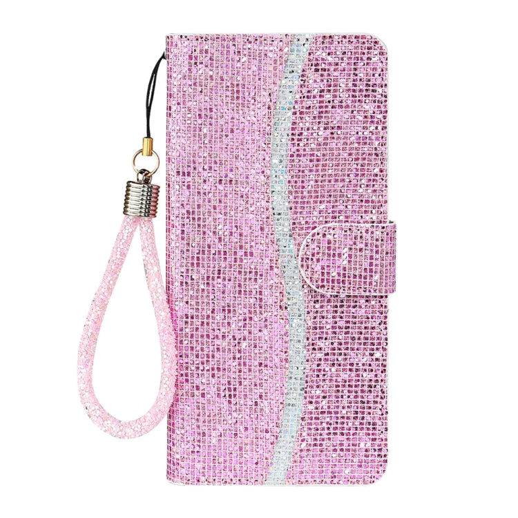 For iPhone 16 Pro Glitter Powder Filp Leather Phone Case(Pink) - iPhone 16 Pro Cases by buy2fix | Online Shopping UK | buy2fix