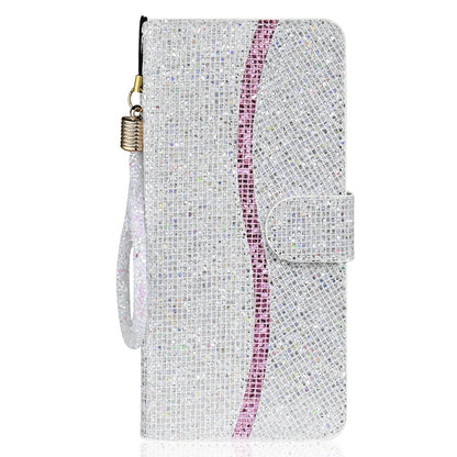 For iPhone 16 Plus Glitter Powder Filp Leather Phone Case(Silver) - iPhone 16 Plus Cases by buy2fix | Online Shopping UK | buy2fix