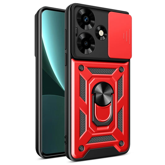 For Infinix Hot 30 Sliding Camera Cover Design TPU+PC Phone Case(Red) - Infinix Cases by buy2fix | Online Shopping UK | buy2fix