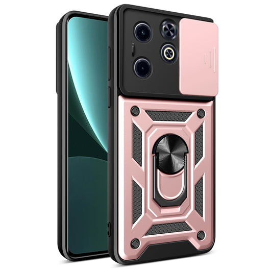 For Infinix Hot 40i / Smart 8 Sliding Camera Cover Design TPU+PC Phone Case(Rose Gold) - Infinix Cases by buy2fix | Online Shopping UK | buy2fix