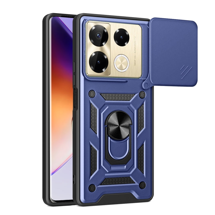 For Infinix Note 40 Pro/40 Pro+ 5G Sliding Camera Cover Design TPU+PC Phone Case(Blue) - Infinix Cases by buy2fix | Online Shopping UK | buy2fix