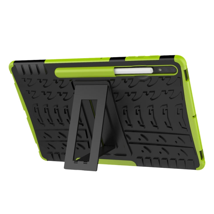 For Samsung Galaxy Tab S9+ Tire Texture TPU + PC Tablet Case(Green) - Galaxy Tab S9+ Cases by buy2fix | Online Shopping UK | buy2fix