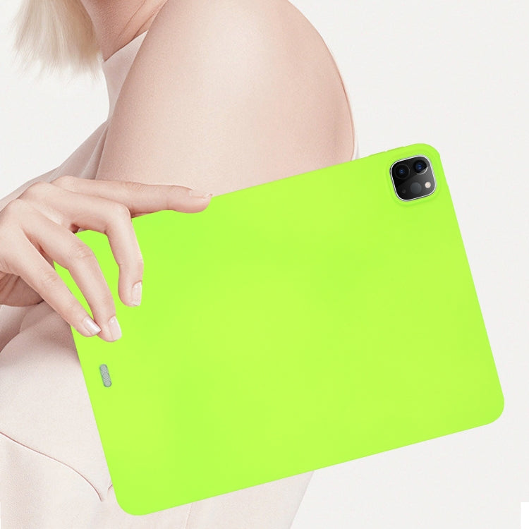 For iPad Pro 11 2024 Oil Spray Skin-friendly TPU Tablet Case(Fluorescent Green) - iPad Pro 11 2024 Cases by buy2fix | Online Shopping UK | buy2fix