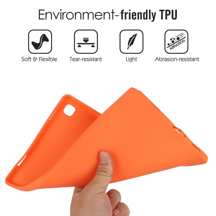 For Samsung Galaxy Tab S9 Oil Spray Skin-friendly TPU Tablet Case(Orange) - Galaxy Tab S9 Cases by buy2fix | Online Shopping UK | buy2fix