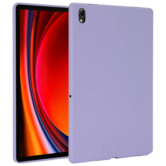 For Samsung Galaxy Tab S9 Oil Spray Skin-friendly TPU Tablet Case(Purple) - Galaxy Tab S9 Cases by buy2fix | Online Shopping UK | buy2fix