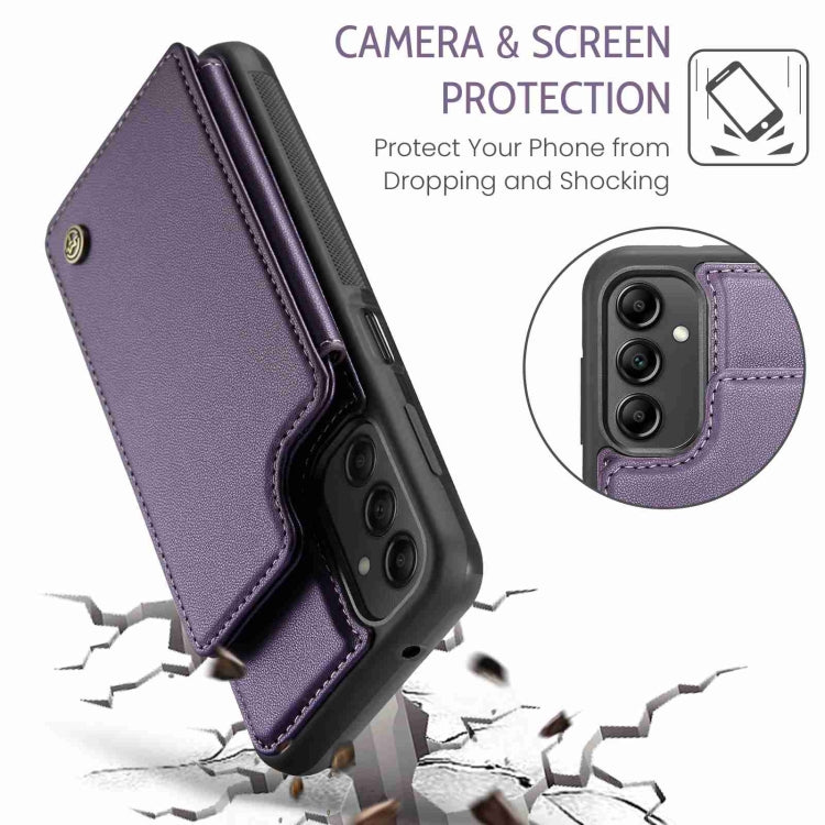 For Samsung Galaxy A14 CaseMe C22 Card Slots Holder RFID Anti-theft Phone Case(Purple) - Galaxy Phone Cases by CaseMe | Online Shopping UK | buy2fix