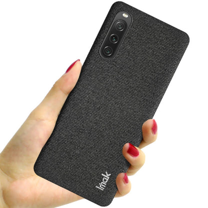 For Sony Xperia 10 V imak Ruiyi Series Cloth Texture PU + PC Phone Case(Black) - Sony Cases by imak | Online Shopping UK | buy2fix