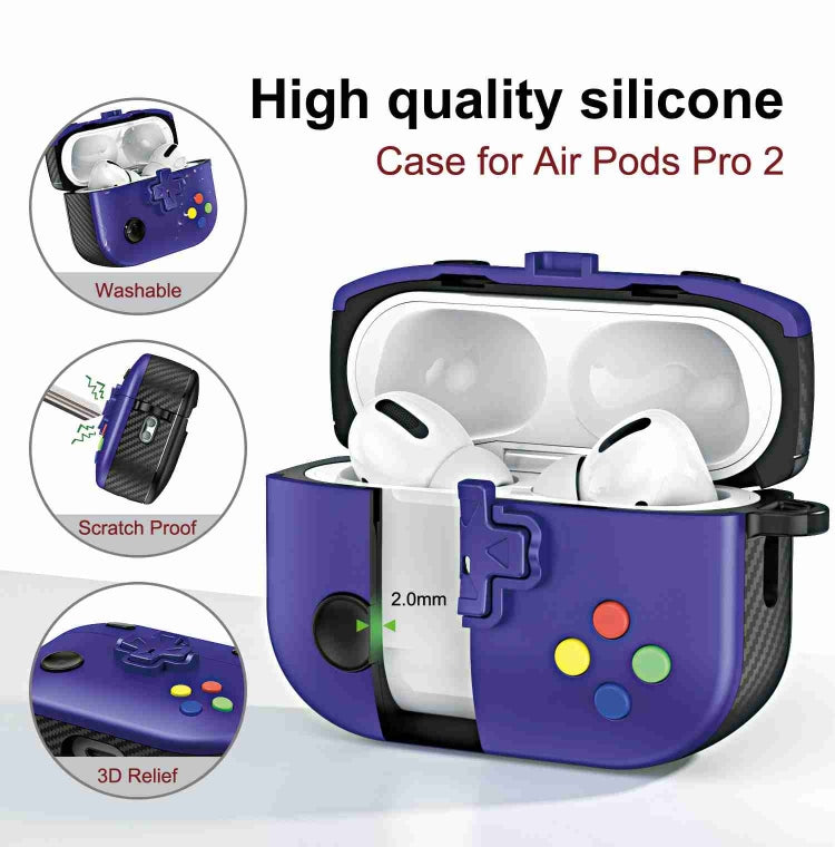 For AirPods 2 / 1 Game Console Shape Wireless Earphones Protective Case(Purple) - For AirPods 1/2 by buy2fix | Online Shopping UK | buy2fix