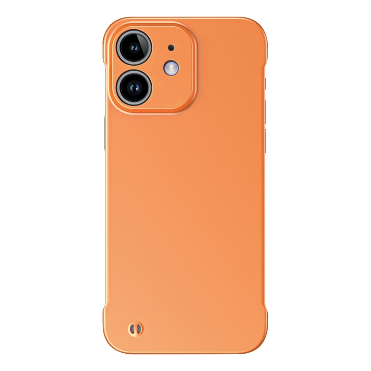 For iPhone 11 Frameless Metallic Paint Hybrid PC Phone Case(Orange) - iPhone 11 Cases by buy2fix | Online Shopping UK | buy2fix