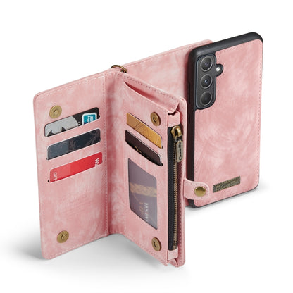 For Samsung Galaxy A55 5G CaseMe 008 Multifunctional Zipper Wallet Leather Phone Case with Lanyard(Pink) - Galaxy Phone Cases by CaseMe | Online Shopping UK | buy2fix