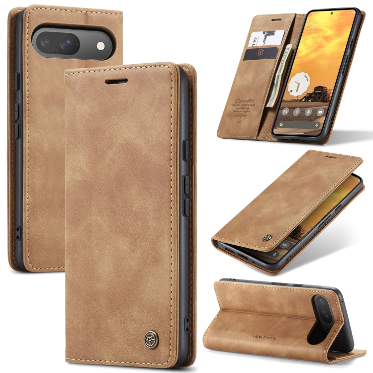 For Google Pixel 9 / 9 Pro CaseMe 013 Multifunctional Horizontal Flip Leather Phone Case(Brown) - Google Cases by CaseMe | Online Shopping UK | buy2fix