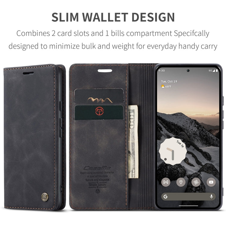 For Google Pixel 9 / 9 Pro CaseMe 013 Multifunctional Horizontal Flip Leather Phone Case(Black) - Google Cases by CaseMe | Online Shopping UK | buy2fix