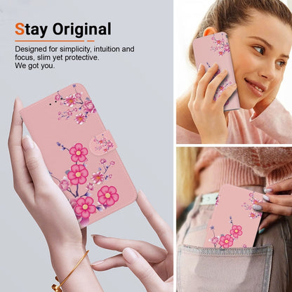 For Xiaomi Redmi K70E / Poco X6 Pro Crystal Texture Colored Drawing Leather Phone Case(Cherry Blossoms) - K70E Cases by buy2fix | Online Shopping UK | buy2fix