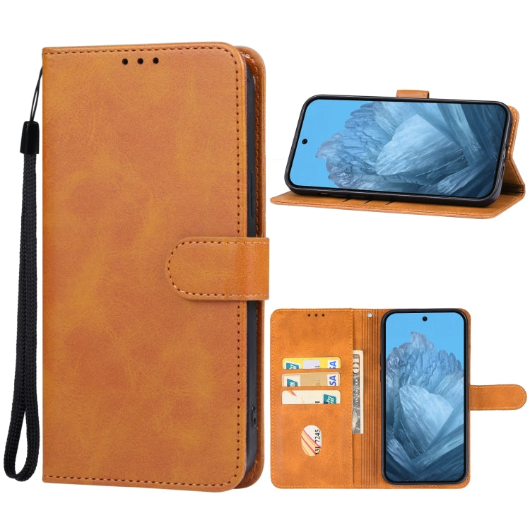 For Google Pixel 9 Pro XL Leather Phone Case(Brown) - Google Cases by buy2fix | Online Shopping UK | buy2fix