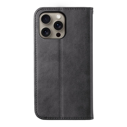 For iPhone 16 Pro Max Cubic Grid Calf Texture Magnetic Leather Phone Case(Black) - iPhone 16 Pro Max Cases by buy2fix | Online Shopping UK | buy2fix