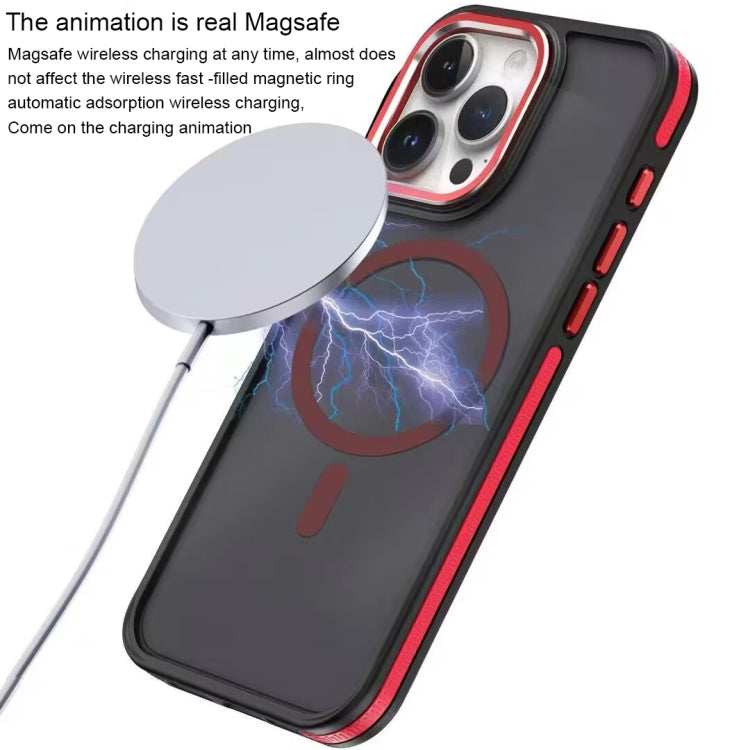 For iPhone 11 Pro Max Two-color Frosted MagSafe Magnetic Phone Case(Blue) - iPhone 11 Pro Max Cases by buy2fix | Online Shopping UK | buy2fix