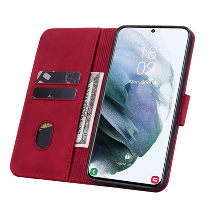 For Samsung Galaxy S22+ 5G Diamond Buckle Leather Phone Case with Lanyard(Wine Red) - Galaxy S22+ 5G Cases by buy2fix | Online Shopping UK | buy2fix