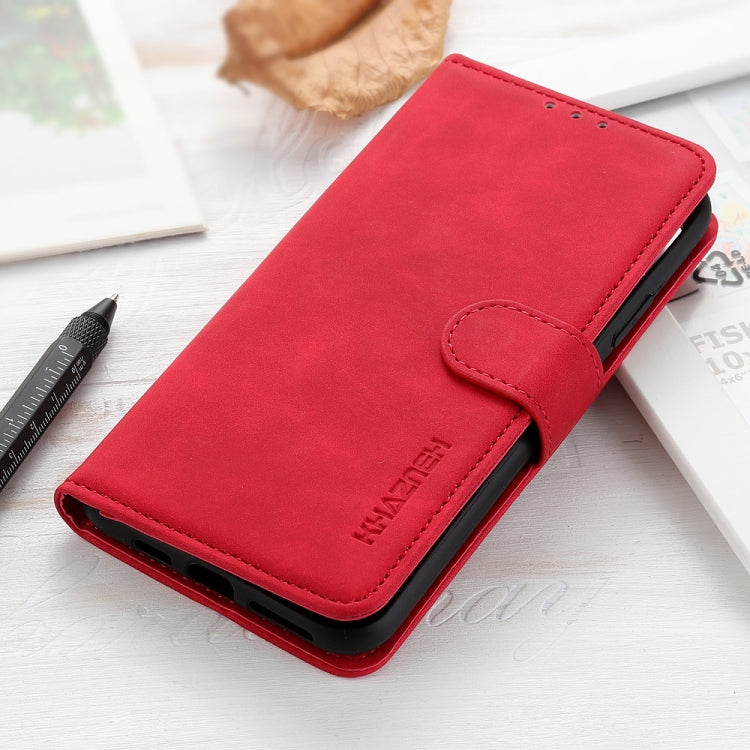 For Google Pixel 9 Pro KHAZNEH Retro Texture Flip Leather Phone Case(Red) - Google Cases by buy2fix | Online Shopping UK | buy2fix