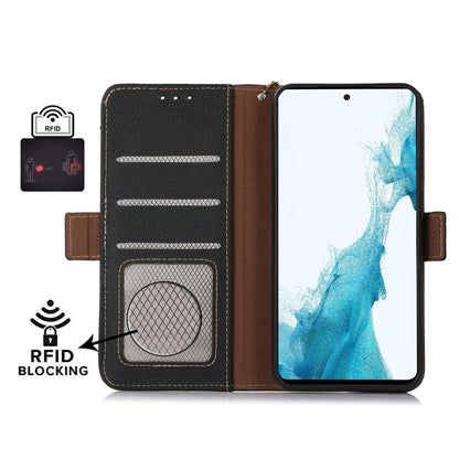 For Google Pixel 9 Pro Side-Magnetic TJ Genuine Leather RFID Phone Case(Black) - Google Cases by buy2fix | Online Shopping UK | buy2fix