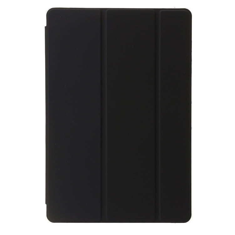 For Samsung Galaxy Tab S9+ 3-Fold Clear Acrylic Leather Tablet Case(Black) - Galaxy Tab S9+ Cases by buy2fix | Online Shopping UK | buy2fix