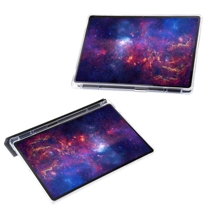 For Samsung Galaxy Tab S9 Clear Acrylic Deformation Leather Tablet Case(Black) - Galaxy Tab S9 Cases by buy2fix | Online Shopping UK | buy2fix