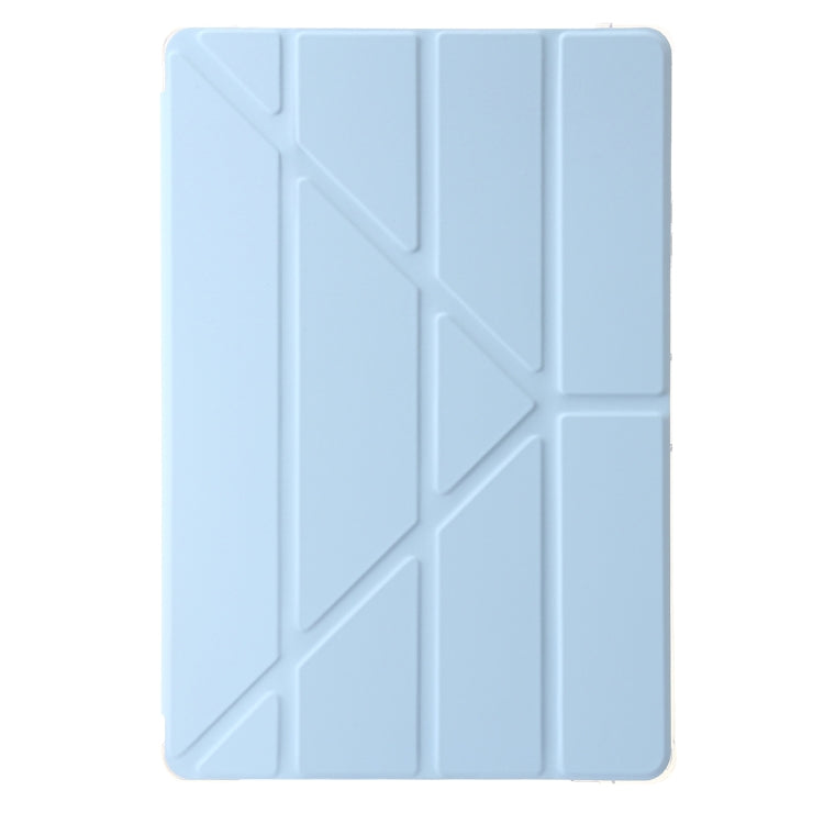 For Samsung Galaxy Tab S9+ Clear Acrylic Deformation Leather Tablet Case(Ice Blue) - Galaxy Tab S9+ Cases by buy2fix | Online Shopping UK | buy2fix