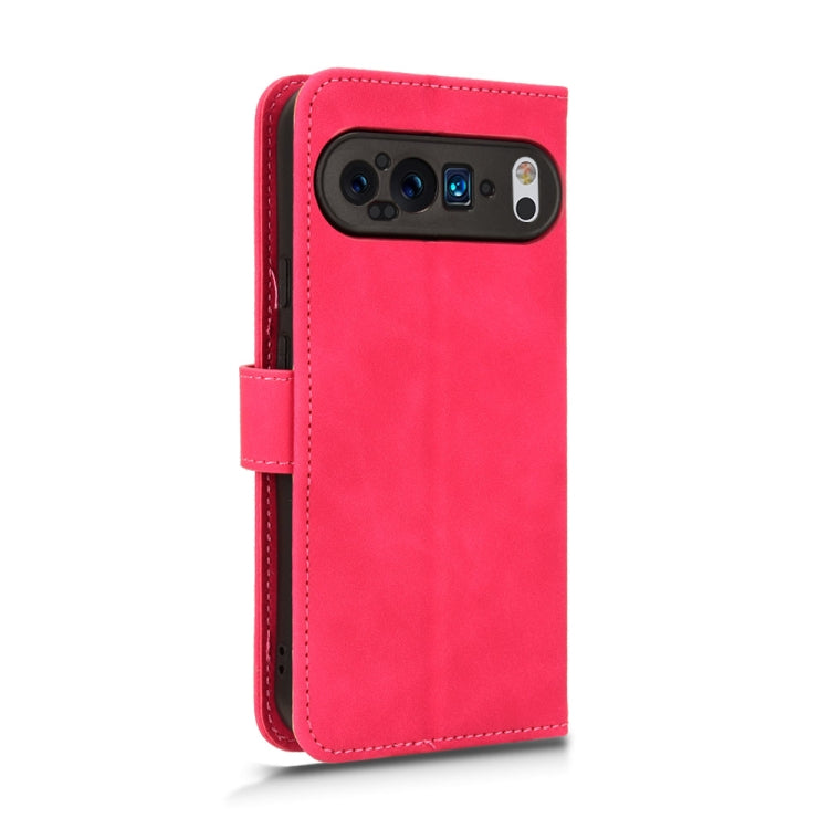 For Google Pixel 9 Pro Skin Feel Magnetic Flip Leather Phone Case(Rose Red) - Google Cases by buy2fix | Online Shopping UK | buy2fix