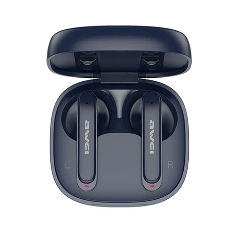 awei T66 ENC Noise Reduction TWS Bluetooth Earbuds(Dark Blue) - Bluetooth Earphone by awei | Online Shopping UK | buy2fix