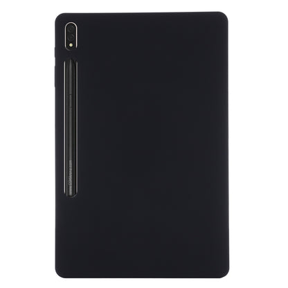 For Samsung Galaxy Tab S9 FE+ Pure Color Liquid Silicone Shockproof Tablet Case(Black) - Galaxy Tab S9 FE+ by buy2fix | Online Shopping UK | buy2fix