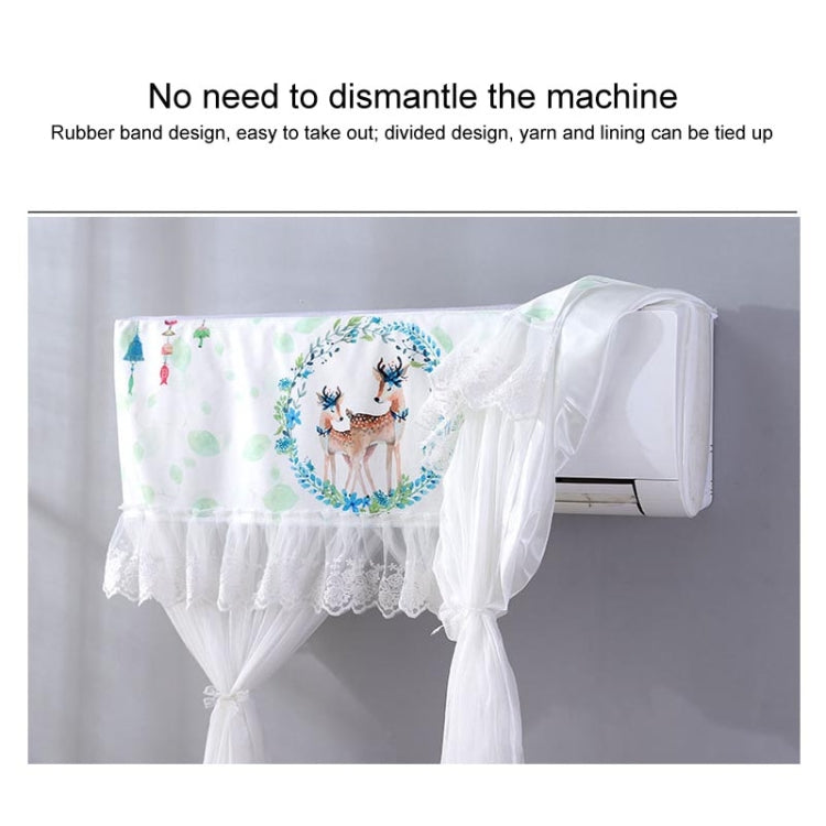 Do Not Take Dust-proof And Anti Direct Blowing Simple Wind Hanging Machine Air Conditioner Moon Cover, Size:Width 80 × Thickness 20 × Height 90cm(Striped Flamingo) - Dust Covers by buy2fix | Online Shopping UK | buy2fix