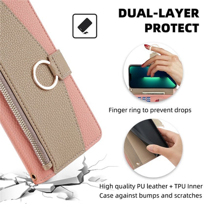 For Xiaomi Redmi 13C Crossbody Litchi Texture Leather Phone Case(Pink) - 13C Cases by buy2fix | Online Shopping UK | buy2fix