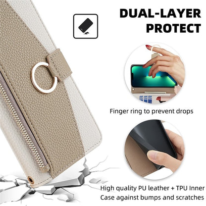 For Samsung Galaxy S24+ 5G Crossbody Litchi Texture Leather Phone Case(White) - Galaxy S24+ 5G Cases by buy2fix | Online Shopping UK | buy2fix