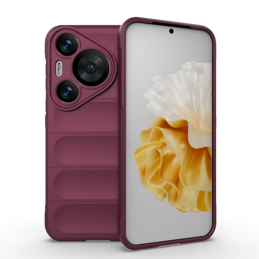 For Huawei Pura 70 Pro / 70 Pro+ Magic Shield TPU + Flannel Phone Case(Wine Red) - Huawei Cases by buy2fix | Online Shopping UK | buy2fix