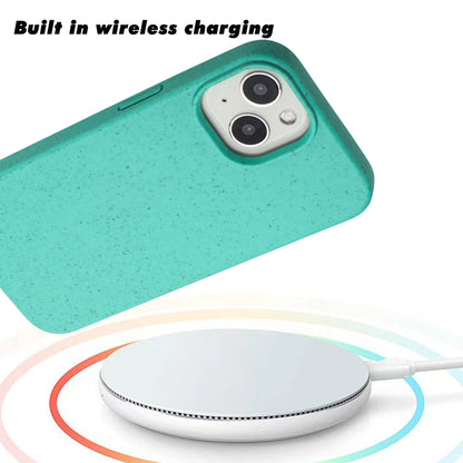 For iPhone 13 Wheat MagSafe Magnetic Straw Material + TPU Phone Case(Green) - iPhone 13 Cases by buy2fix | Online Shopping UK | buy2fix