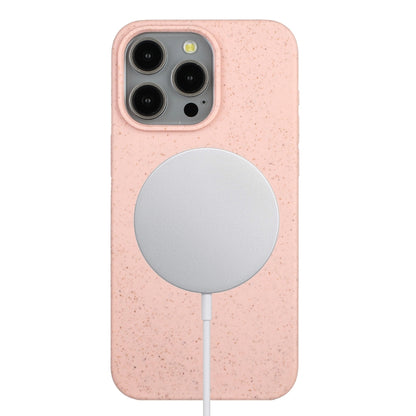 For iPhone 11 Pro Max Wheat MagSafe Magnetic Straw Material + TPU Phone Case(Pink) - iPhone 11 Pro Max Cases by buy2fix | Online Shopping UK | buy2fix